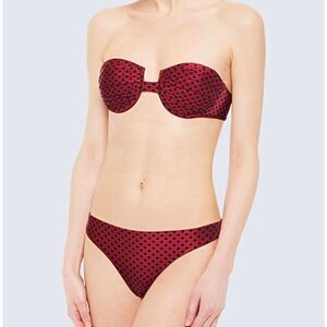 Zimmerman Women's burgundy/Black Polka Dots bikini bottoms 0/XS NWT $ 133.00
